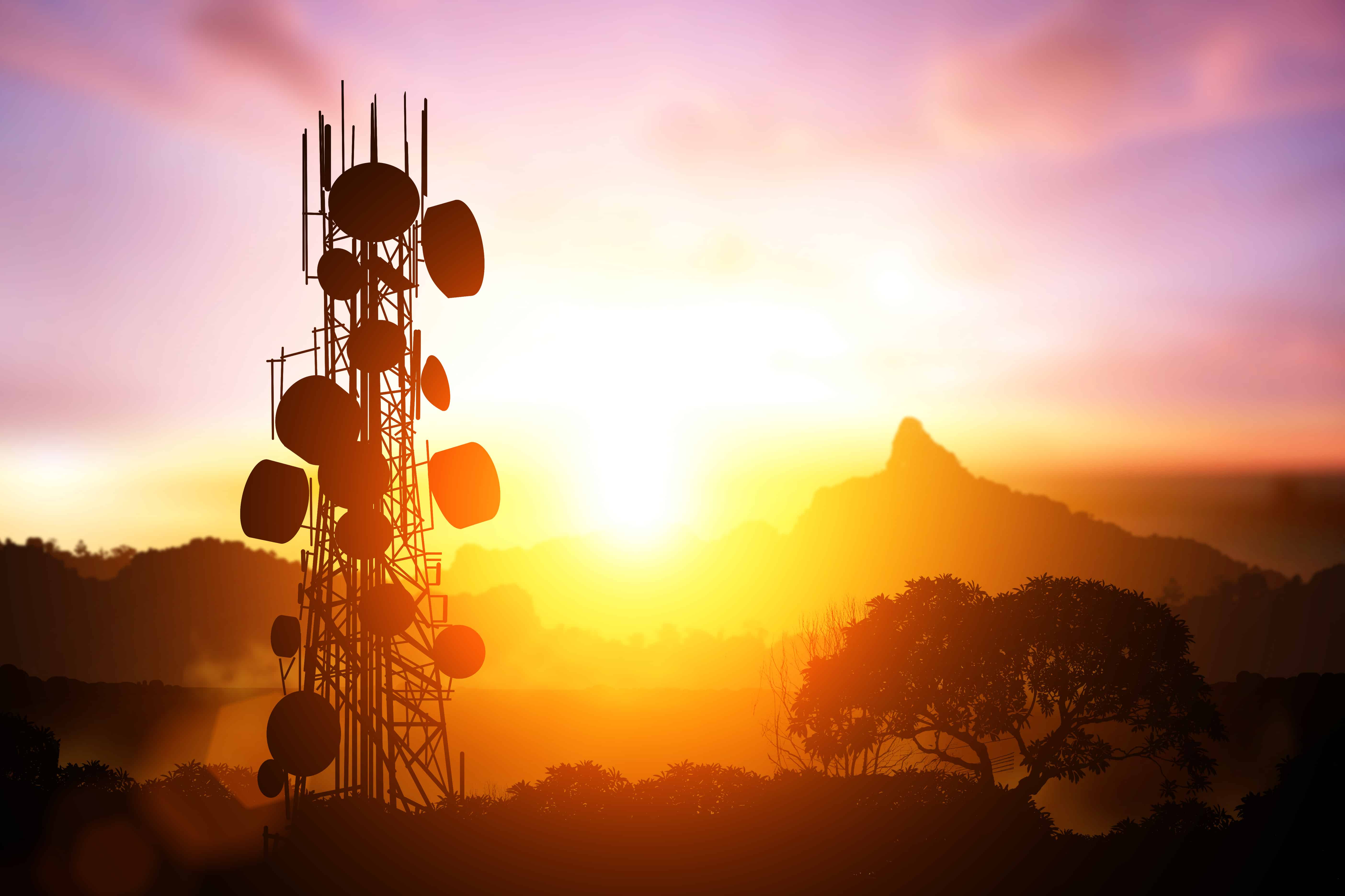 Telco tower sunrise