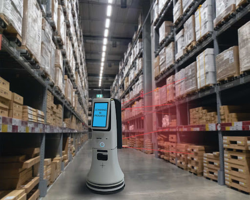 Image of Warehouse Automation Robot in warehouse for industrial warehouse automation cables blog