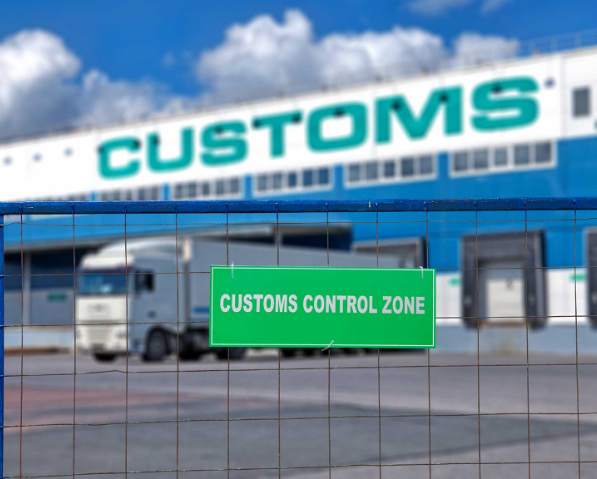 Customs Control Area For International Shipments.