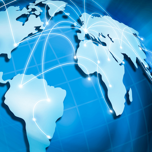 Image of Globe with Conenctions for NAI Global Production and Dual Capacity