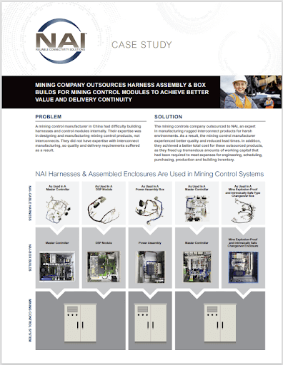 CASE STUDY - Custom Cable Assemblies For Mining Control Modules